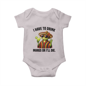 Cinco De Drinko Margarita Baby Onesie Funny Drinking Lizard Cinco De Mayo Fiesta TS14 Ice Gray Print Your Wear
