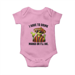 Cinco De Drinko Margarita Baby Onesie Funny Drinking Lizard Cinco De Mayo Fiesta TS14 Light Pink Print Your Wear