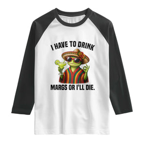 Cinco De Drinko Margarita Raglan Shirt Funny Drinking Lizard Cinco De Mayo Fiesta TS14 White Black Print Your Wear