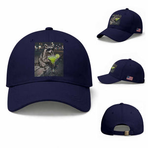 Margarita Cocktail Baseball Cap Funny Raccoon Mexican Food Meme TS14 Baseball Cap Universal Fit Dark Blue Print Your Wear
