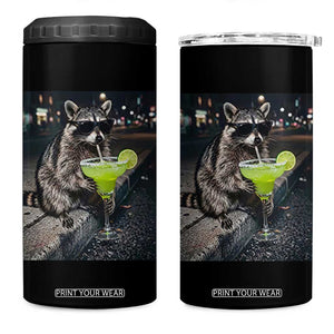 Margarita Cocktail 4 in 1 Can Cooler Tumbler Funny Raccoon Mexican Food Meme TS14 One Size: 16 oz Black Print Your Wear