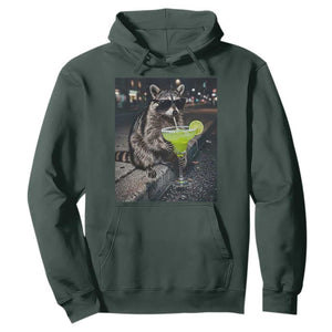 Margarita Cocktail Hoodie Funny Raccoon Mexican Food Meme TS14 Dark Forest Green Print Your Wear