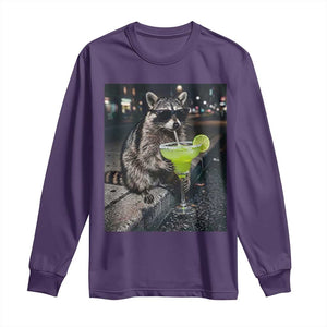 Margarita Cocktail Long Sleeve Shirt Funny Raccoon Mexican Food Meme TS14 Purple Print Your Wear