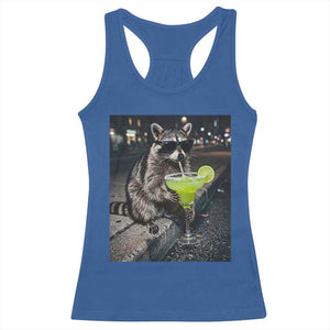 Margarita Cocktail Racerback Tank Top Funny Raccoon Mexican Food Meme TS14 Royal Blue Print Your Wear