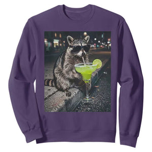 Margarita Cocktail Sweatshirt Funny Raccoon Mexican Food Meme TS14 Purple Print Your Wear