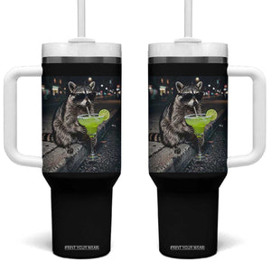 Margarita Cocktail Tumbler With Handle Funny Raccoon Mexican Food Meme TS14 One Size: 40 oz Black Print Your Wear