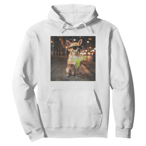Cinco de Mayo Margarita Hoodie Funny Chihuahua Drinking Cocktail Mexican Fiesta Gift TS14 White Print Your Wear