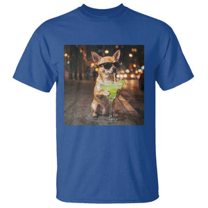 Cinco de Mayo Margarita T Shirt Funny Chihuahua Drinking Cocktail Mexican Fiesta Gift TS14 Royal Blue Print Your Wear