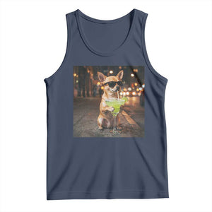 Cinco de Mayo Margarita Tank Top Funny Chihuahua Drinking Cocktail Mexican Fiesta Gift TS14 Navy Print Your Wear
