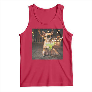 Cinco de Mayo Margarita Tank Top Funny Chihuahua Drinking Cocktail Mexican Fiesta Gift TS14 Red Print Your Wear