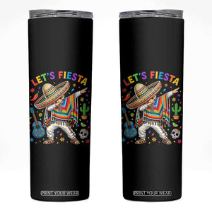 Lets Fiesta Skinny Tumbler Funny Dabbing Boy Cinco De Mayo Fiesta TS14 Black Print Your Wear