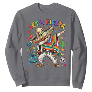 Lets Fiesta Sweatshirt Funny Dabbing Boy Cinco De Mayo Fiesta TS14 Charcoal Print Your Wear