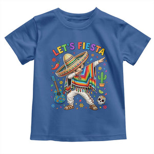 Lets Fiesta Toddler T Shirt Funny Dabbing Boy Cinco De Mayo Fiesta TS14 Royal Blue Print Your Wear