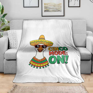 Cinco Mode On Throw Blanket Silly Goose Cinco De Mayo Fiesta TS14 Print Your Wear