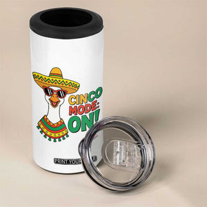 Cinco Mode On 4 in 1 Can Cooler Tumbler Silly Goose Cinco De Mayo Fiesta TS14 Print Your Wear