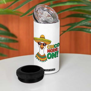 Cinco Mode On 4 in 1 Can Cooler Tumbler Silly Goose Cinco De Mayo Fiesta TS14 Print Your Wear