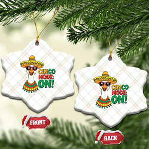 Cinco Mode On Ceramic Ornament Silly Goose Cinco De Mayo Fiesta TS14 Print Your Wear