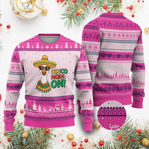 Cinco Mode On Ugly Christmas Sweater Silly Goose Cinco De Mayo Fiesta TS14 Hot Pink Print Your Wear
