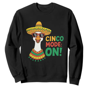 Cinco Mode On Sweatshirt Silly Goose Cinco De Mayo Fiesta TS14 Black Print Your Wear