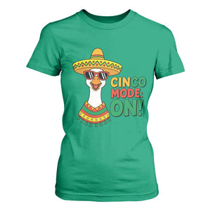 Cinco Mode On T Shirt For Women Silly Goose Cinco De Mayo Fiesta TS14 Irish Green Print Your Wear