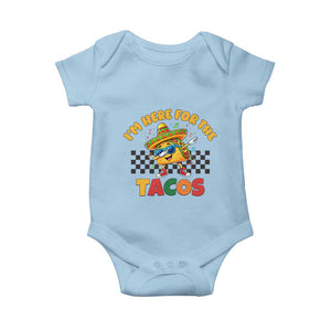 I'm Just Here for the Tacos Baby Onesie Funny Mexican Food TS14 Light Blue Print Your Wear
