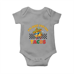 I'm Just Here for the Tacos Baby Onesie Funny Mexican Food TS14 Sport Gray Print Your Wear