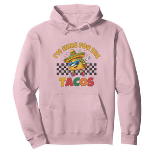 I'm Just Here for the Tacos Hoodie Funny Mexican Food TS14 Light Pink Print Your Wear