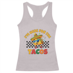 I'm Just Here for the Tacos Racerback Tank Top Funny Mexican Food TS14 Ice Gray Print Your Wear