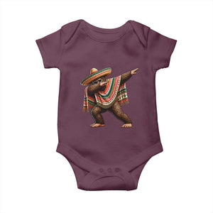 Funny Bigfoot Dabbing Cinco De Mayo Fiesta Baby Onesie TS14 Maroon Print Your Wear