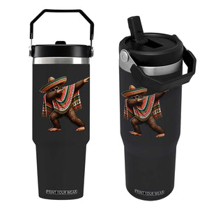 Funny Bigfoot Dabbing Cinco De Mayo Fiesta Flip Straw Tumbler TS14 One Size: 30 oz Black Print Your Wear