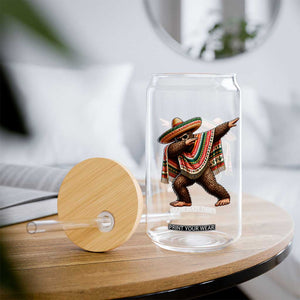 Funny Bigfoot Dabbing Cinco De Mayo Fiesta Glass Can TS14 Print Your Wear