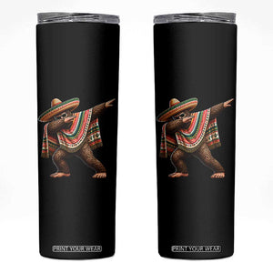 Funny Bigfoot Dabbing Cinco De Mayo Fiesta Skinny Tumbler TS14 Black Print Your Wear