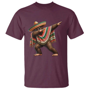 Funny Bigfoot Dabbing Cinco De Mayo Fiesta T Shirt TS14 Maroon Print Your Wear