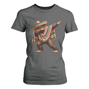 Funny Bigfoot Dabbing Cinco De Mayo Fiesta T Shirt For Women TS14 Dark Heather Print Your Wear