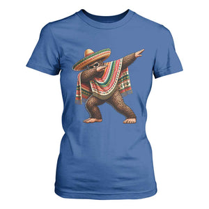 Funny Bigfoot Dabbing Cinco De Mayo Fiesta T Shirt For Women TS14 Royal Blue Print Your Wear