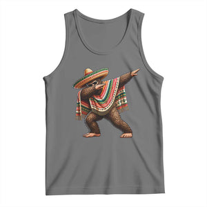 Funny Bigfoot Dabbing Cinco De Mayo Fiesta Tank Top TS14 Black Heather Print Your Wear