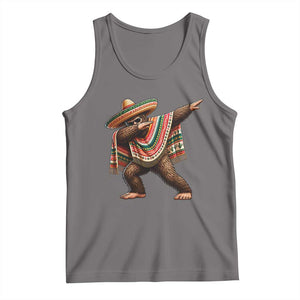 Funny Bigfoot Dabbing Cinco De Mayo Fiesta Tank Top TS14 Deep Heather Print Your Wear