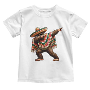 Funny Bigfoot Dabbing Cinco De Mayo Fiesta Toddler T Shirt TS14 White Print Your Wear