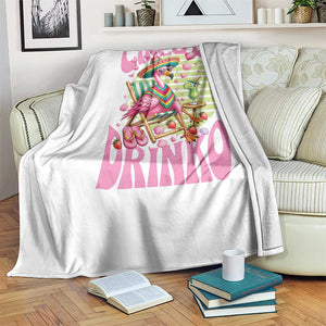 Cinco De Drinko Margarita Throw Blanket Funny Flamingo Fiesta TS14 Print Your Wear