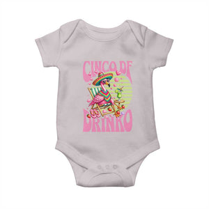 Cinco De Drinko Margarita Baby Onesie Funny Flamingo Fiesta TS14 Ice Gray Print Your Wear