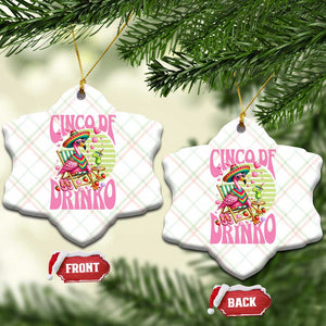 Cinco De Drinko Margarita Ceramic Ornament Funny Flamingo Fiesta TS14 Print Your Wear