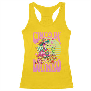 Cinco De Drinko Margarita Racerback Tank Top Funny Flamingo Fiesta TS14 Daisy Print Your Wear