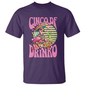 Cinco De Drinko Margarita T Shirt Funny Flamingo Fiesta TS14 Purple Print Your Wear