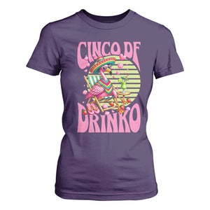 Cinco De Drinko Margarita T Shirt For Women Funny Flamingo Fiesta TS14 Purple Print Your Wear