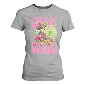 Cinco De Drinko Margarita T Shirt For Women Funny Flamingo Fiesta TS14 Sport Gray Print Your Wear