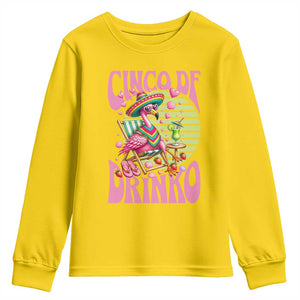 Cinco De Drinko Margarita Youth Sweatshirt Funny Flamingo Fiesta TS14 Daisy Print Your Wear