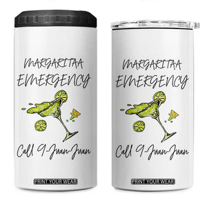 Margarita Emergency Mexican Fiesta 4 in 1 Can Cooler Tumbler Funny Cinco de Mayo TS14 One Size: 16 oz White Print Your Wear