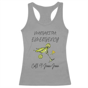 Margarita Emergency Mexican Fiesta Racerback Tank Top Funny Cinco de Mayo TS14 Sport Gray Print Your Wear