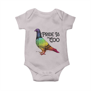 Pride Is Coo Pigeon Baby Onesie Funny LGBTQ Pride Month TS14 Ice Gray Print Your Wear