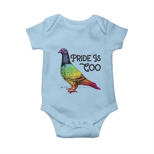 Pride Is Coo Pigeon Baby Onesie Funny LGBTQ Pride Month TS14 Light Blue Print Your Wear